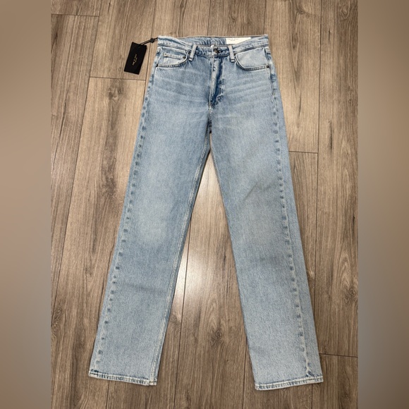 Rag & Bone BLOOMFIELD HARLOW MID-RISE FULL LENGTH STRAIGHT Vintage Stretch Sz 27 - Picture 2 of 13